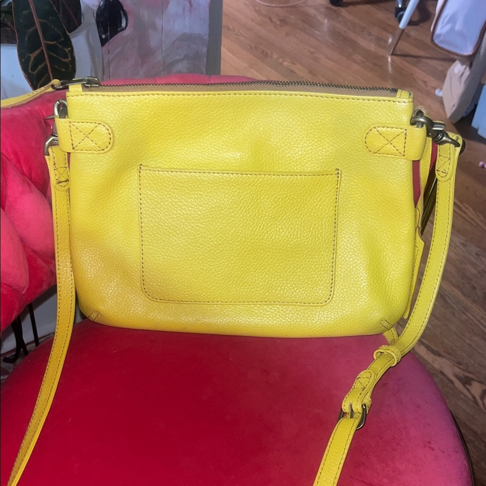 Zemp Leathers Organic Yellow Crossbody Bag